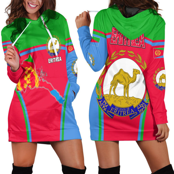 Eritrea Active Flag Hoodie Dress