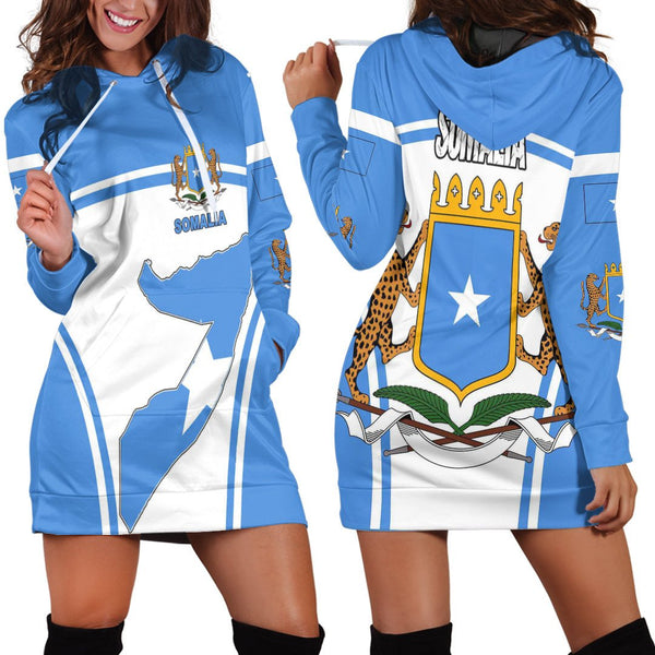 Somalia Active Flag Hoodie Dress