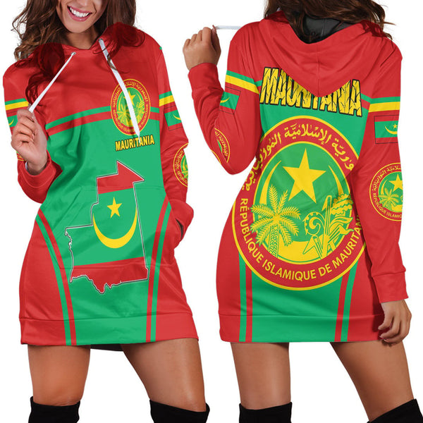 Mauritania Active Flag Hoodie Dress