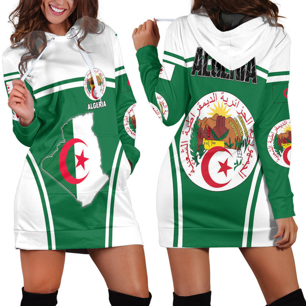 Algeria Active Flag Hoodie Dress