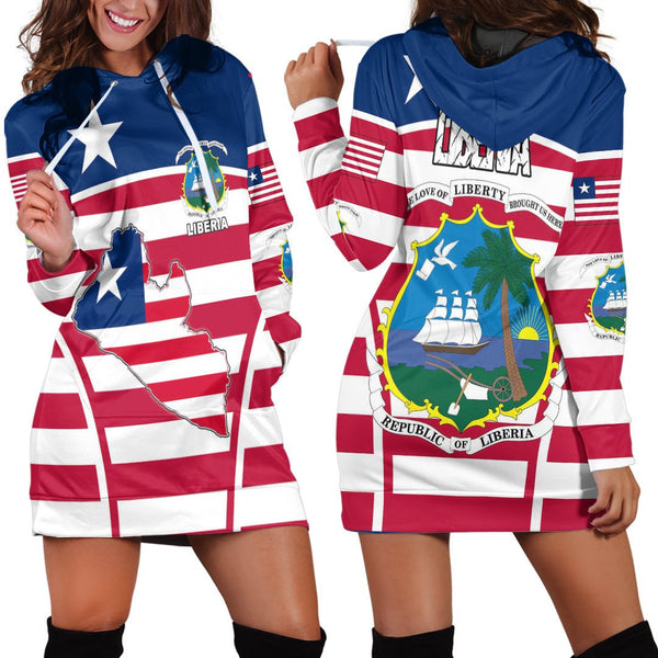 Liberia Active Flag Hoodie Dress