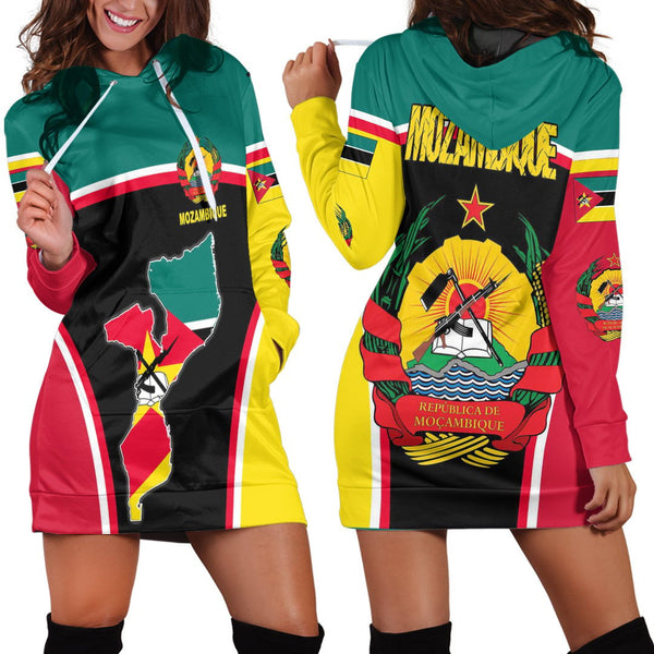 Mozambique Active Flag Hoodie Dress