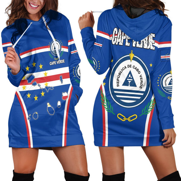 Cape Verde Active Flag Hoodie Dress