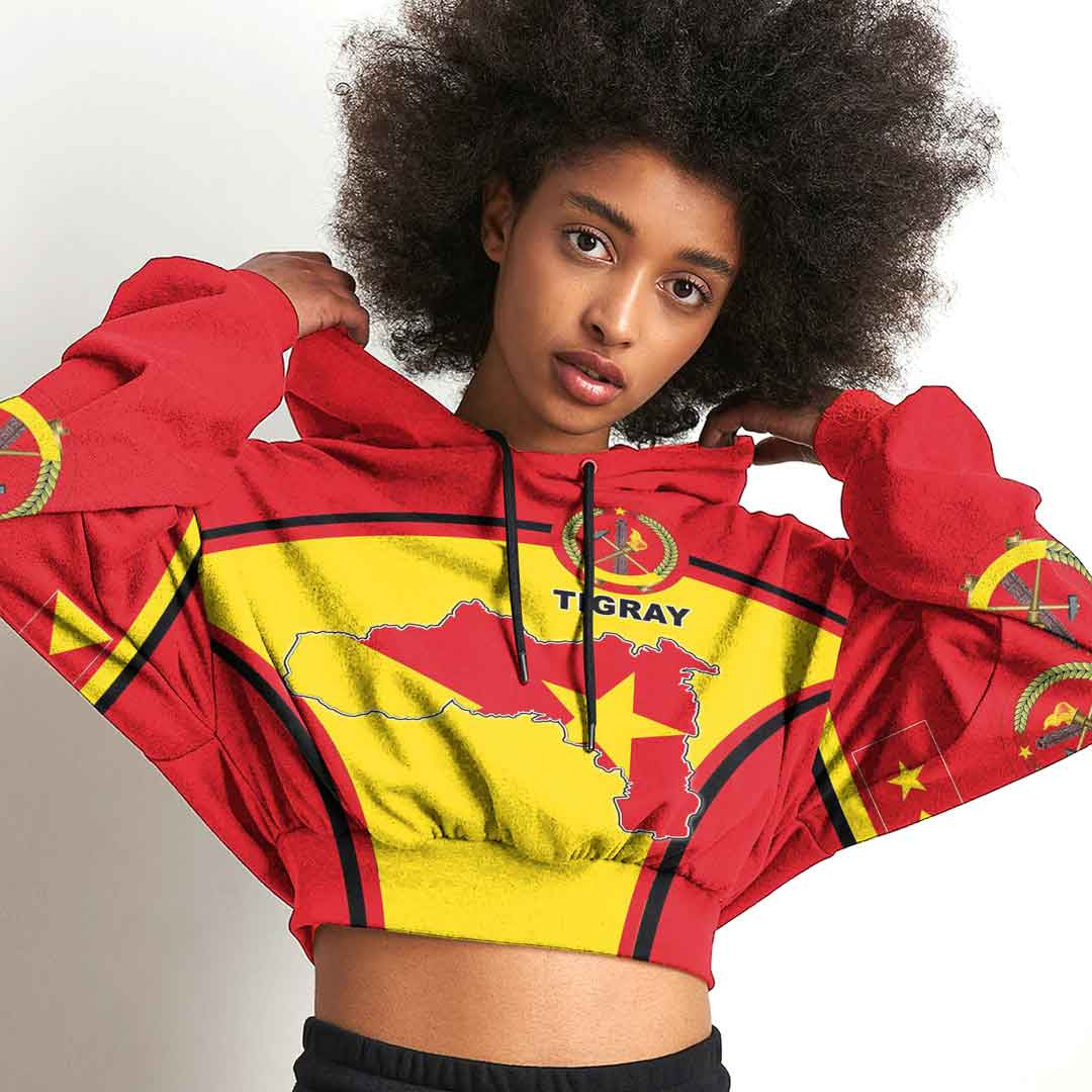 Tigray Active Flag Croptop Hoodie