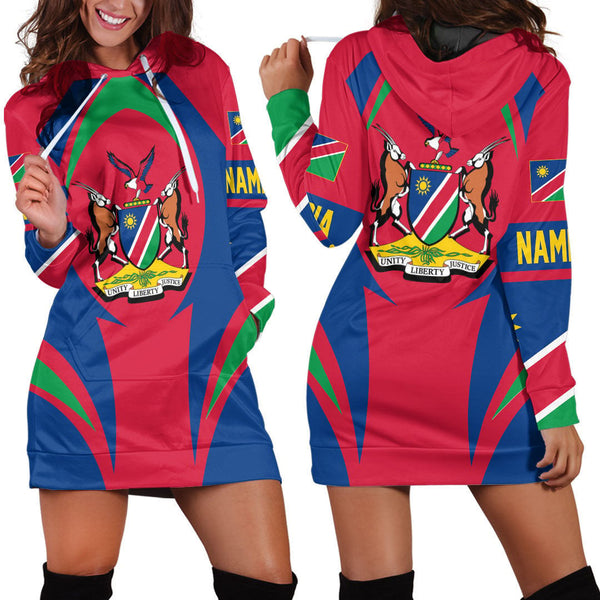 Namibia Action Flag Hoodie Dress