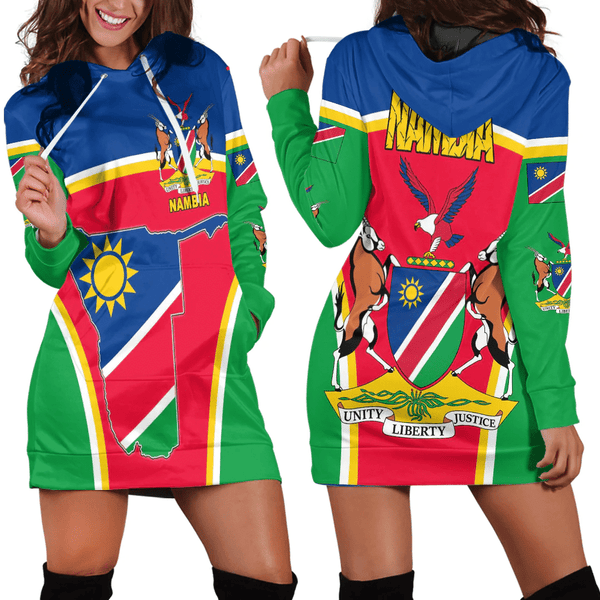 Namibia Active Flag Hoodie Dress