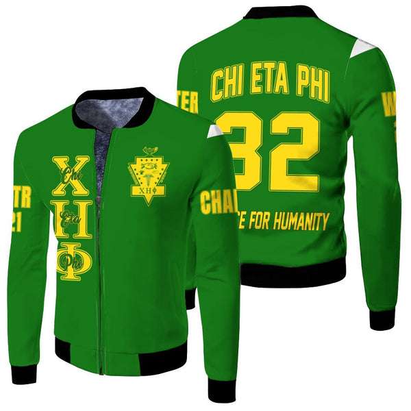 (Custom) Sorority Jacket - Chi Eta Phi Fleece Winter Jacket