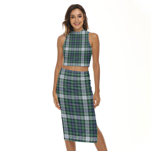 MacKenzie Dress Ancient Tartan Plaid Tank Top & Split High Skirt Set