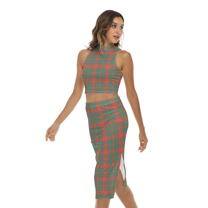 MacKintosh Ancient Tartan Plaid Tank Top & Split High Skirt Set