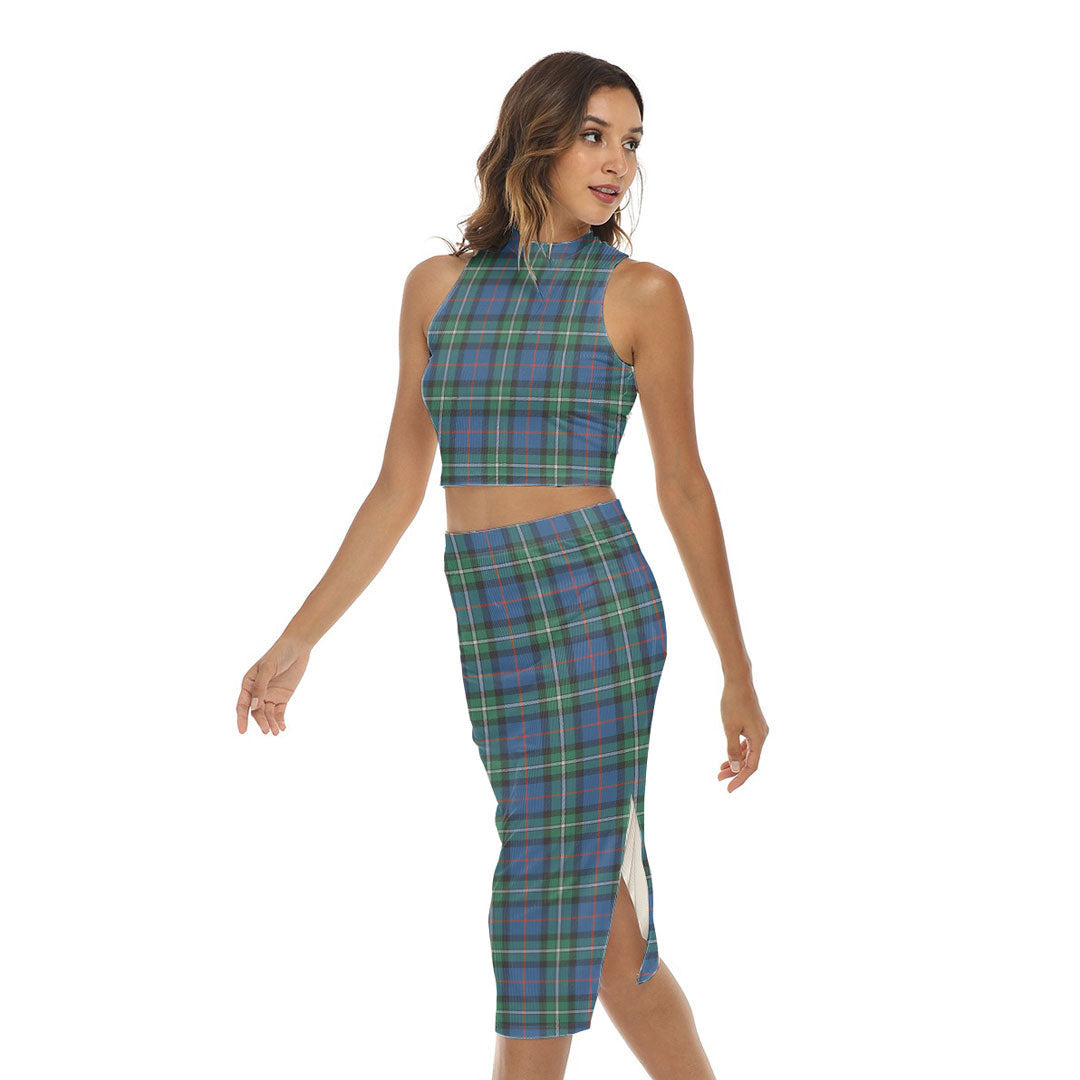 MacPhail Hunting Ancient Tartan Plaid Tank Top & Split High Skirt Set