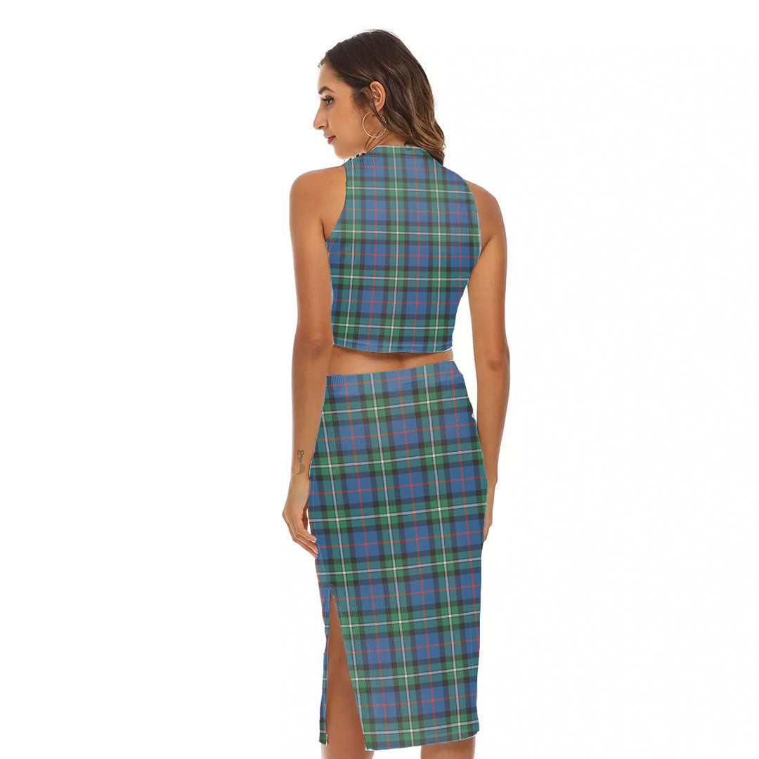 MacPhail Hunting Ancient Tartan Plaid Tank Top & Split High Skirt Set