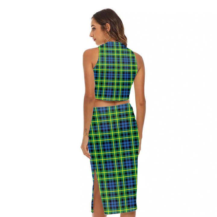 Campbell of Breadalbane Ancient Tartan Plaid Tank Top & Split High Skirt Set
