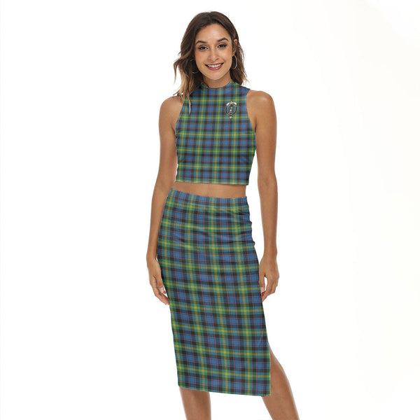 Watson Ancient Tartan Crest Tank Top & Split High Skirt Set