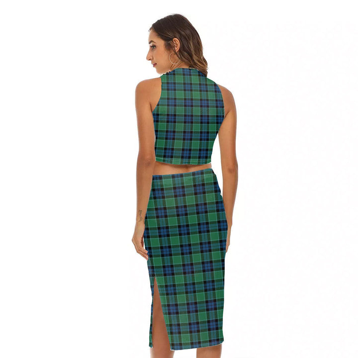 Graham of Menteith Ancient Tartan Crest Tank Top & Split High Skirt Set