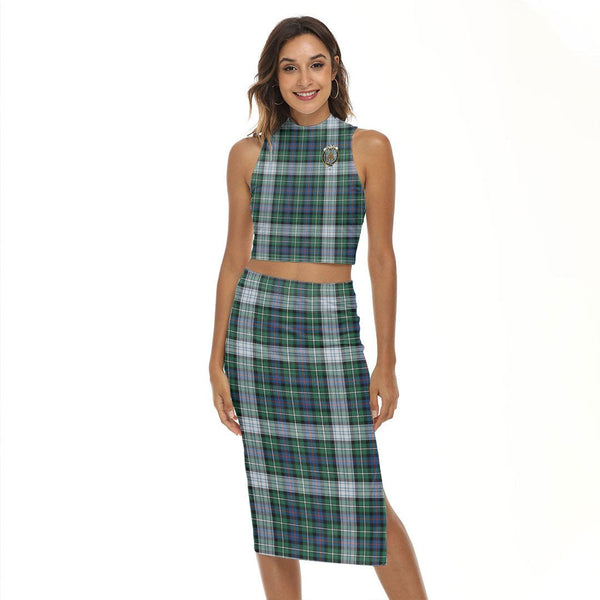 MacKenzie Dress Ancient Tartan Crest Tank Top & Split High Skirt Set