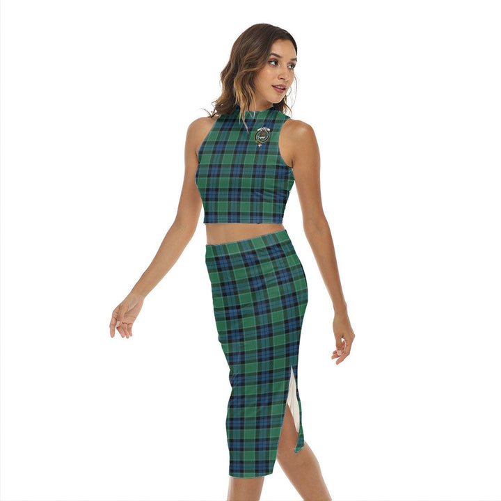 Graham of Menteith Ancient Tartan Crest Tank Top & Split High Skirt Set