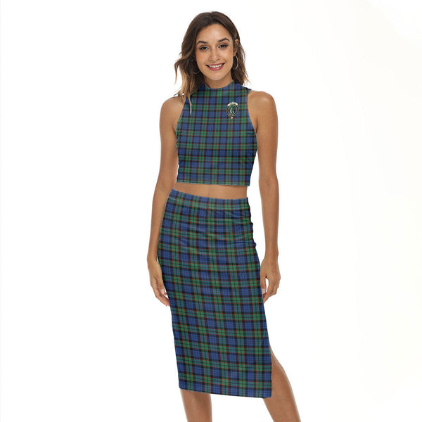 Fletcher Ancient Tartan Crest Tank Top & Split High Skirt Set