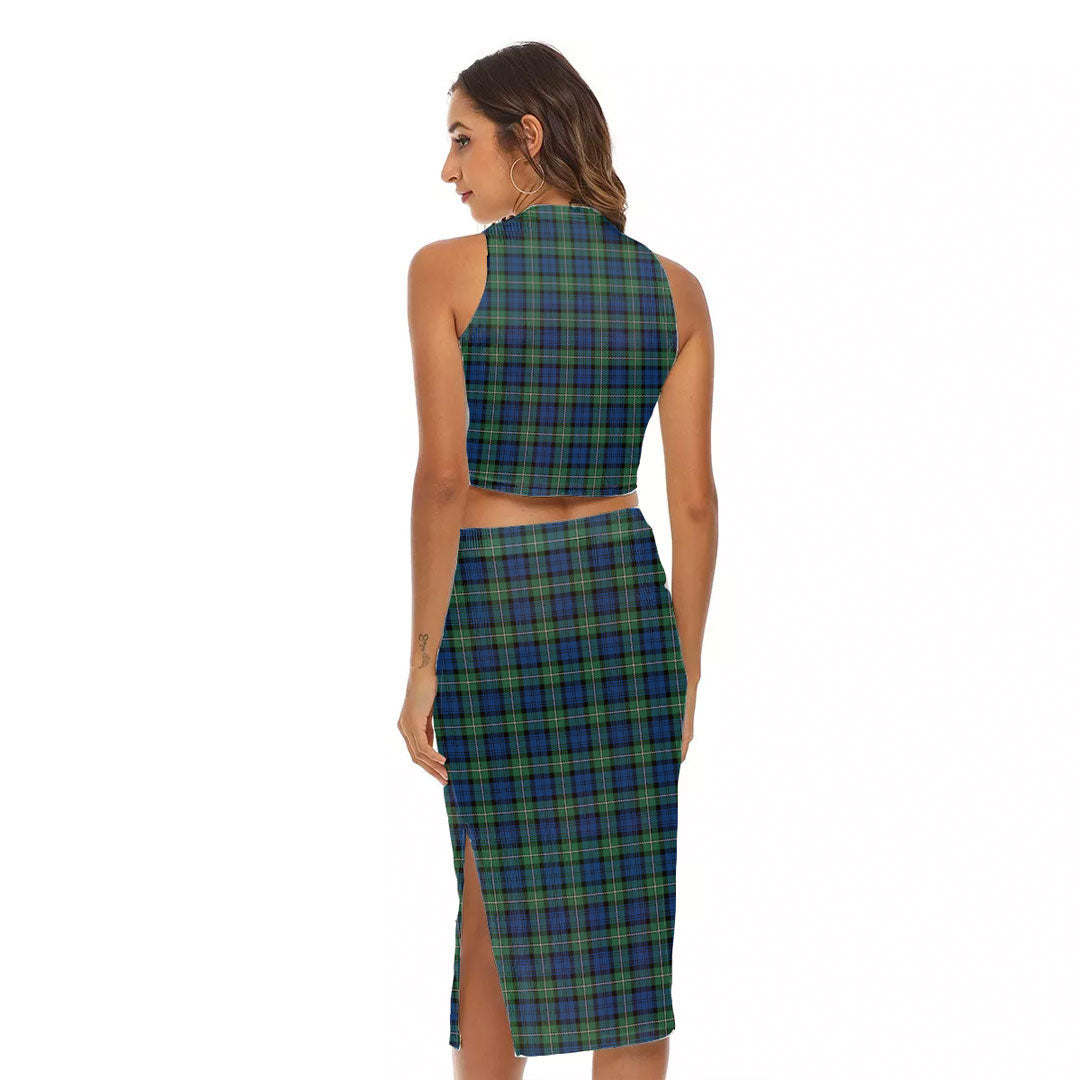 Forbes Ancient Tartan Crest Tank Top & Split High Skirt Set