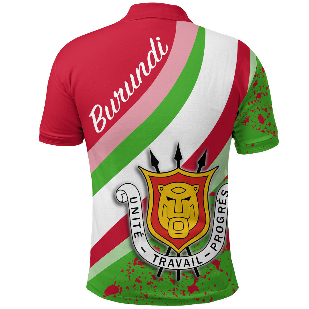 Burundi Special Flag Polo Shirt