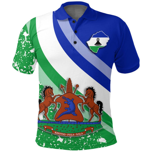 Lesotho Special Flag Polo Shirt