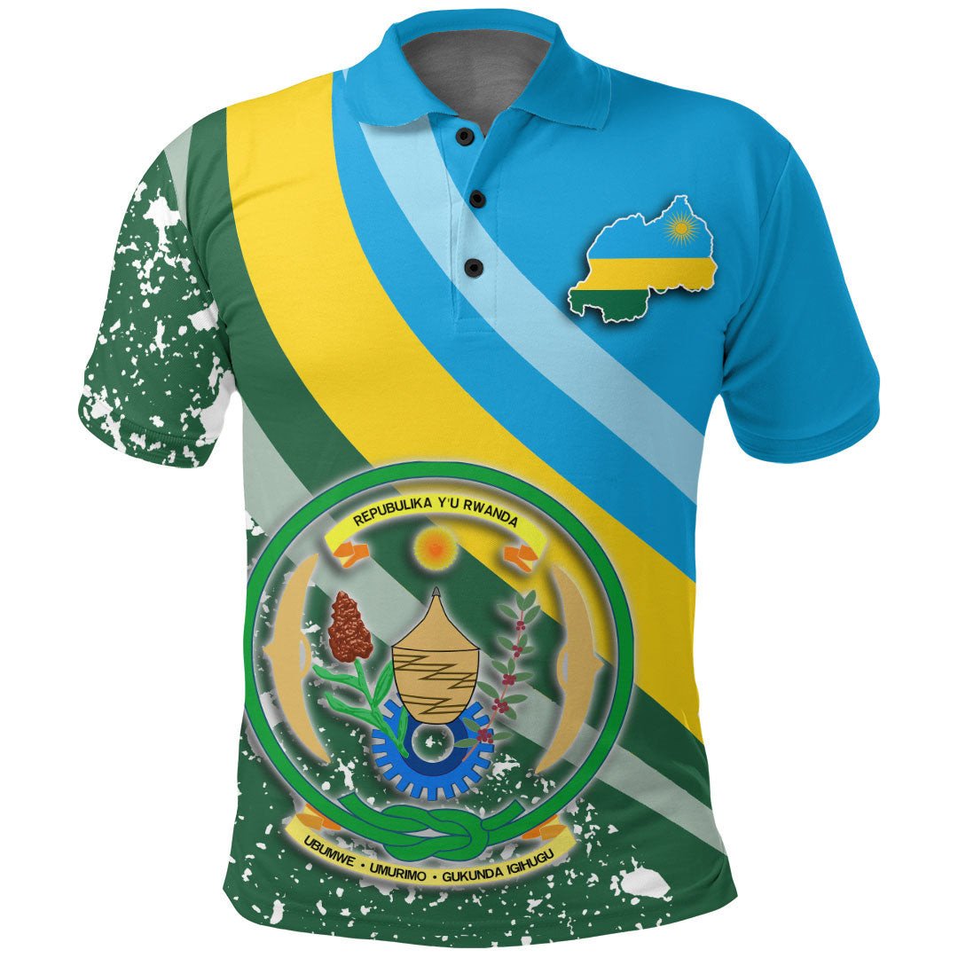 Rwanda Special Flag Polo Shirt