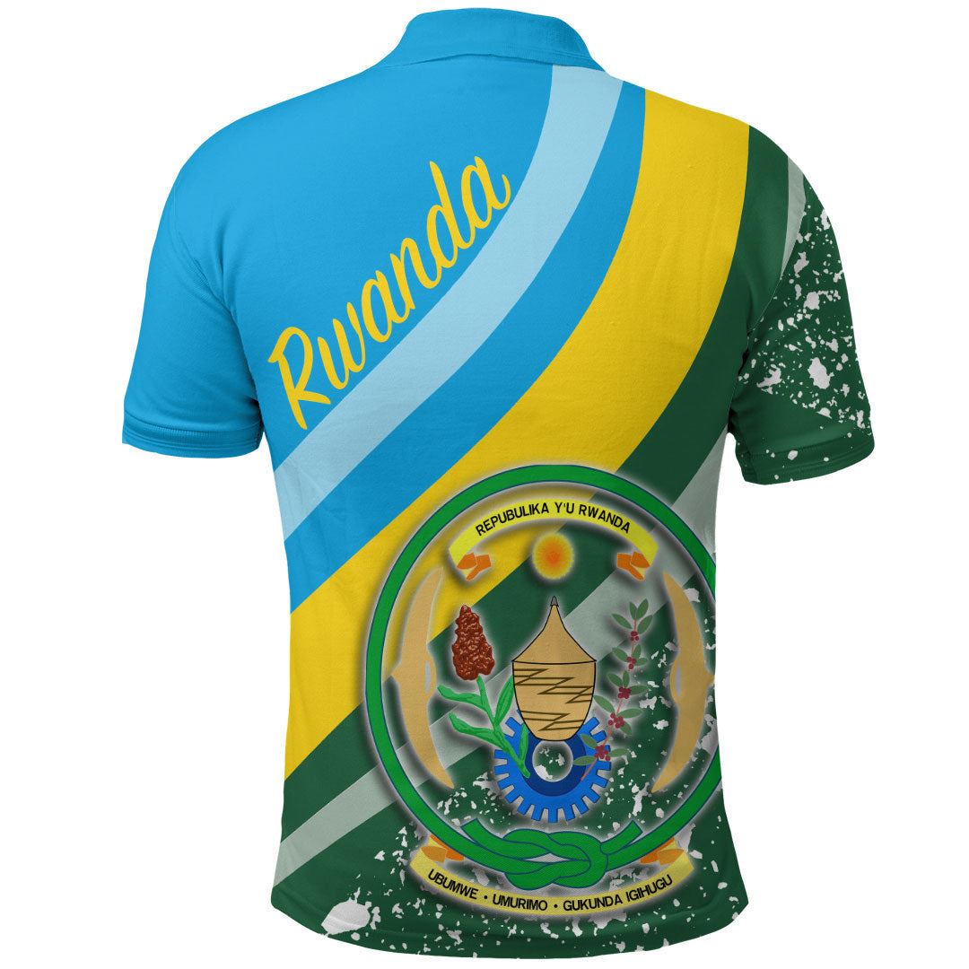 Rwanda Special Flag Polo Shirt