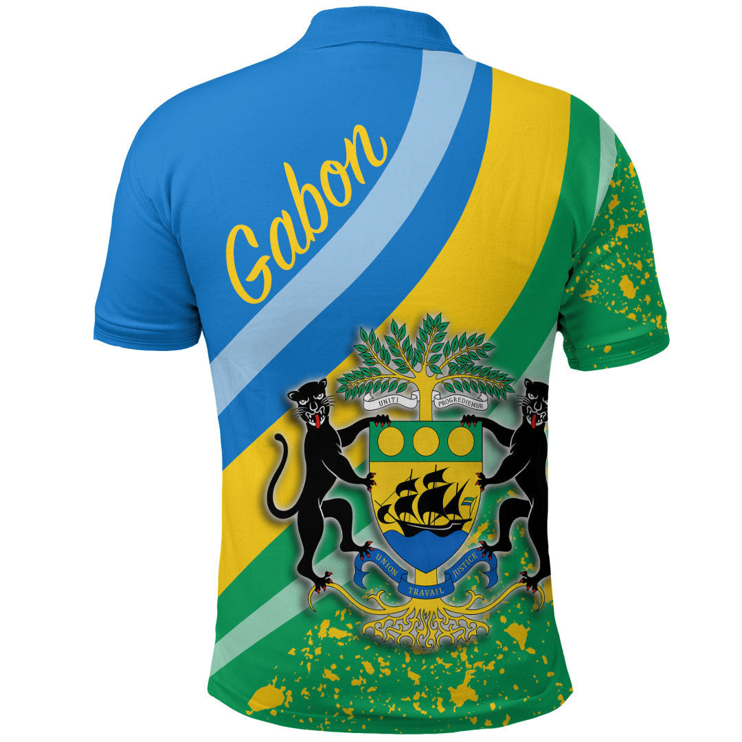 Gabon Special Flag Polo Shirt