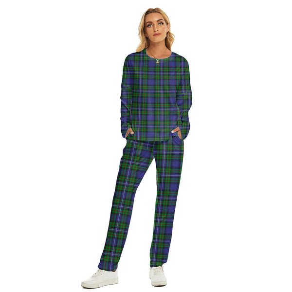 Robertson Hunting Modern Tartan Plaid Women's Pajama Suit