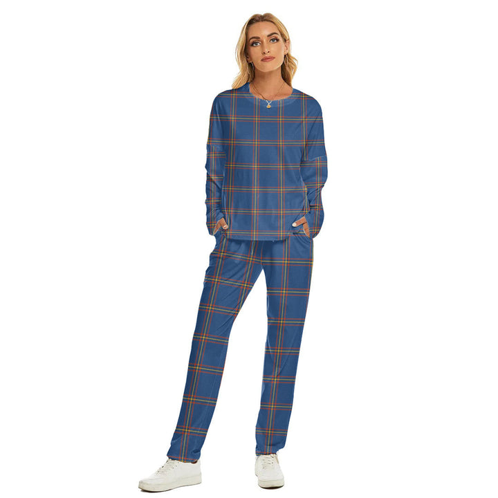 MacLaine of Loch Buie Hunting Ancient Tartan Plaid Women's Pajama Suit