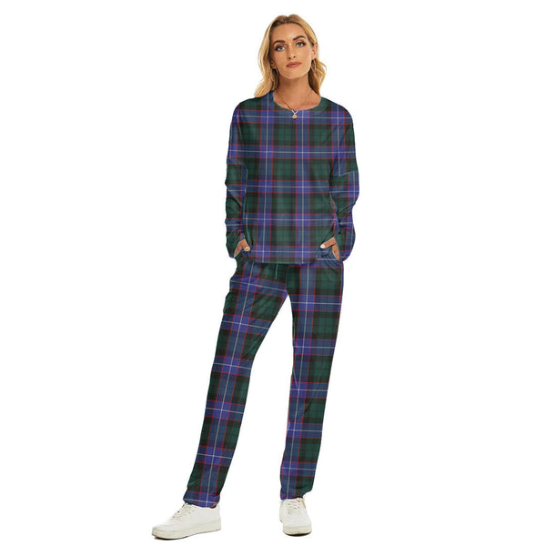 Hunter Modern Tartan Plaid Women's Pajama Suit