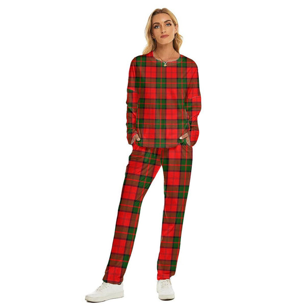 Dunbar Modern Tartan Plaid Women's Pajama Suit