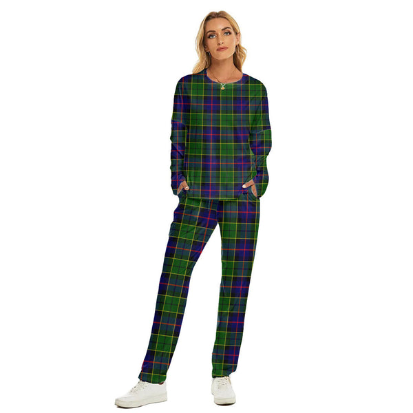 Forsyth Modern Tartan Plaid Women's Pajama Suit
