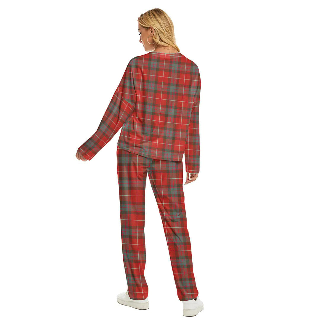 Fraser Weathered Tartan Plaid Women's Pajama Suit