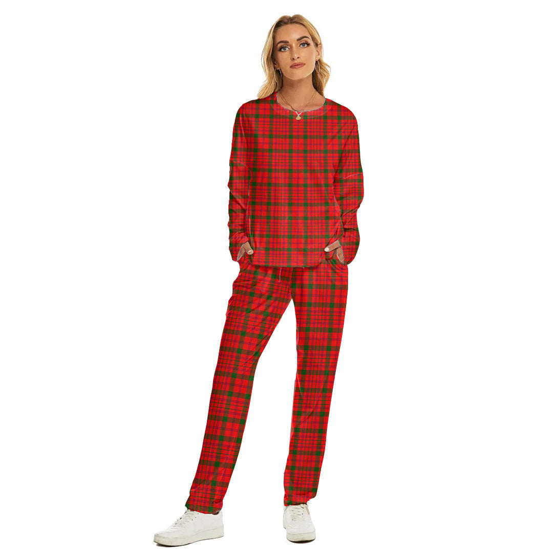 MacDonnell of Keppoch Modern Tartan Plaid Women's Pajama Suit