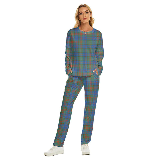 Stewart of Appin Hunting Ancient Tartan Plaid Women's Pajama Suit