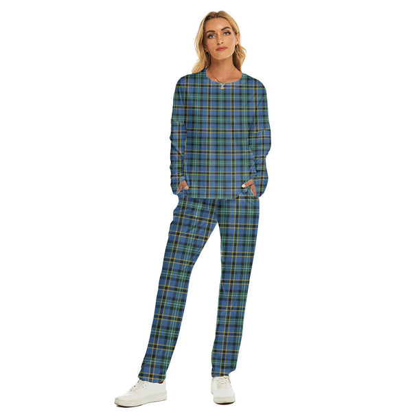 Weir Ancient Tartan Plaid Women's Pajama Suit
