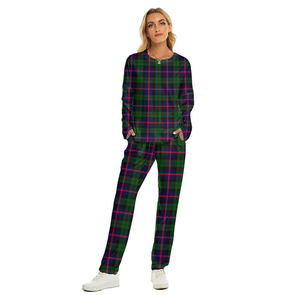 Urquhart Modern Tartan Plaid Women's Pajama Suit