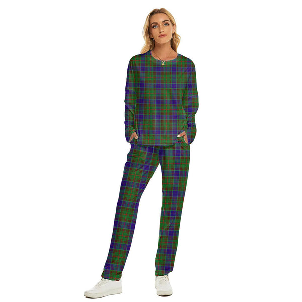 Adam Tartan Plaid Women's Pajama Suit