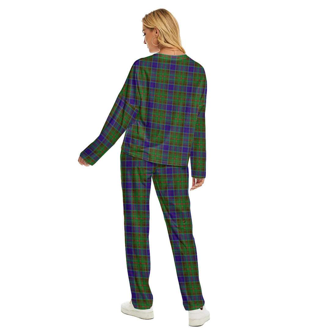 Adam Tartan Plaid Women's Pajama Suit