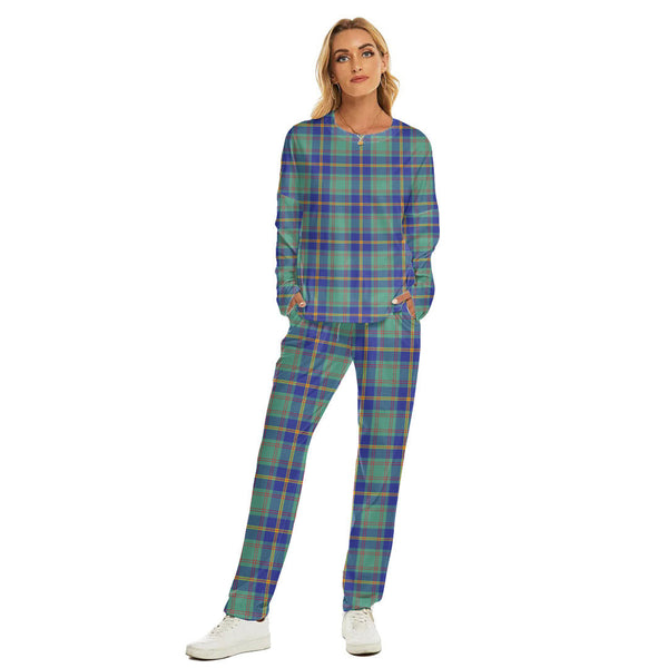 US Marine Tartan Plaid Women's Pajama Suit