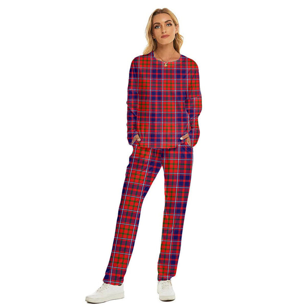 Cameron of Lochiel Modern Tartan Plaid Women's Pajama Suit