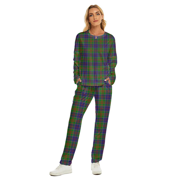 Stewart of Appin Hunting Modern Tartan Plaid Women's Pajama Suit