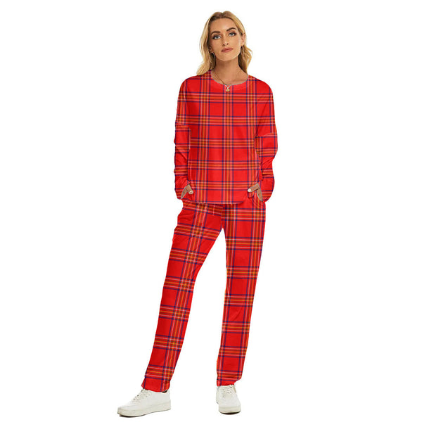 Burnett Modern Tartan Plaid Women's Pajama Suit