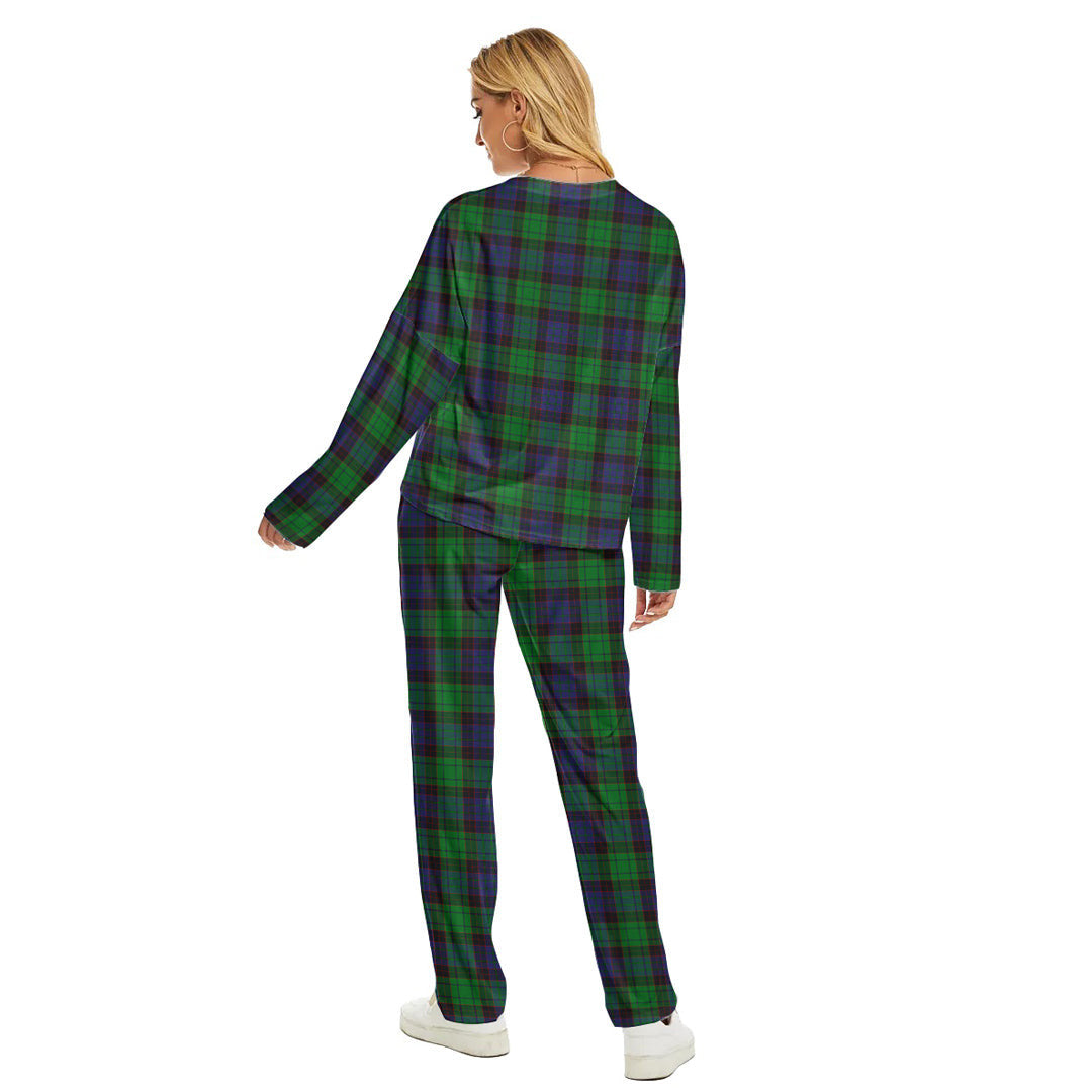 Stewart Old Modern Tartan Plaid Women's Pajama Suit