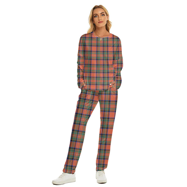 Stewart Royal Ancient Tartan Plaid Women's Pajama Suit