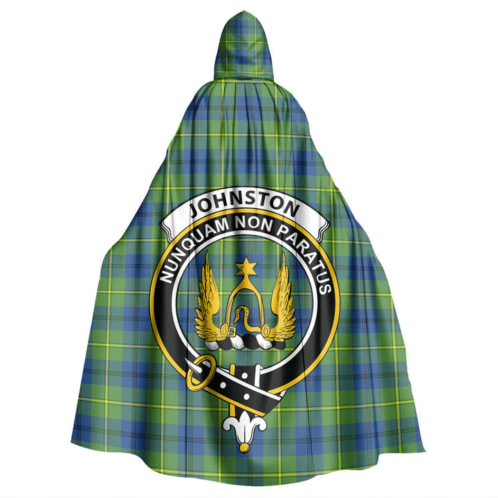 Johnston Ancient Tartan Crest Hooded Cloak