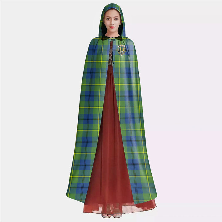 Johnston Ancient Tartan Crest Hooded Cloak
