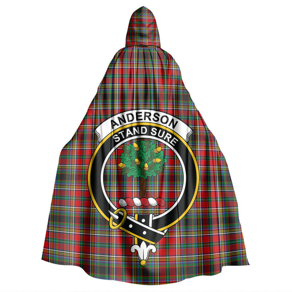 Anderson of Arbrake Tartan Crest Hooded Cloak