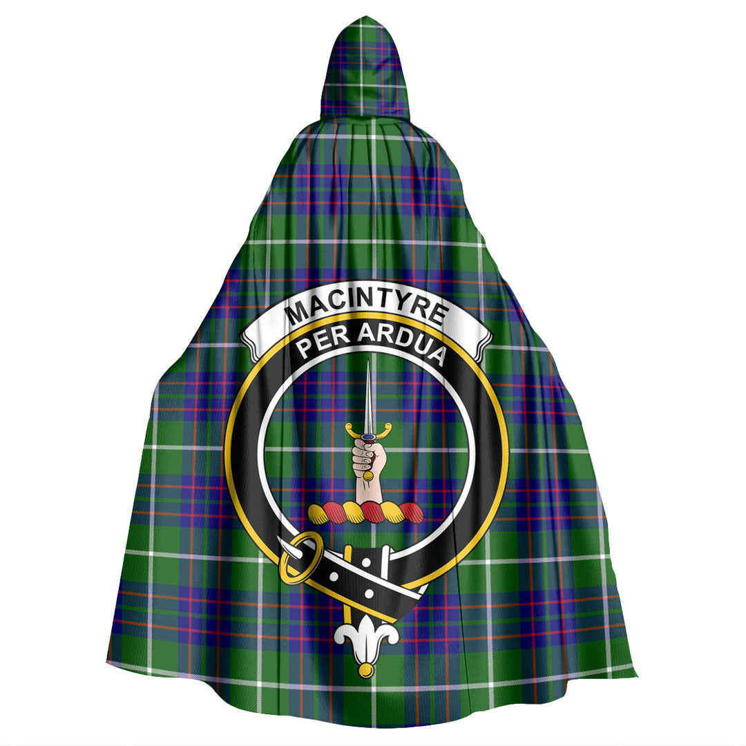 MacIntyre Hunting Modern Tartan Crest Hooded Cloak