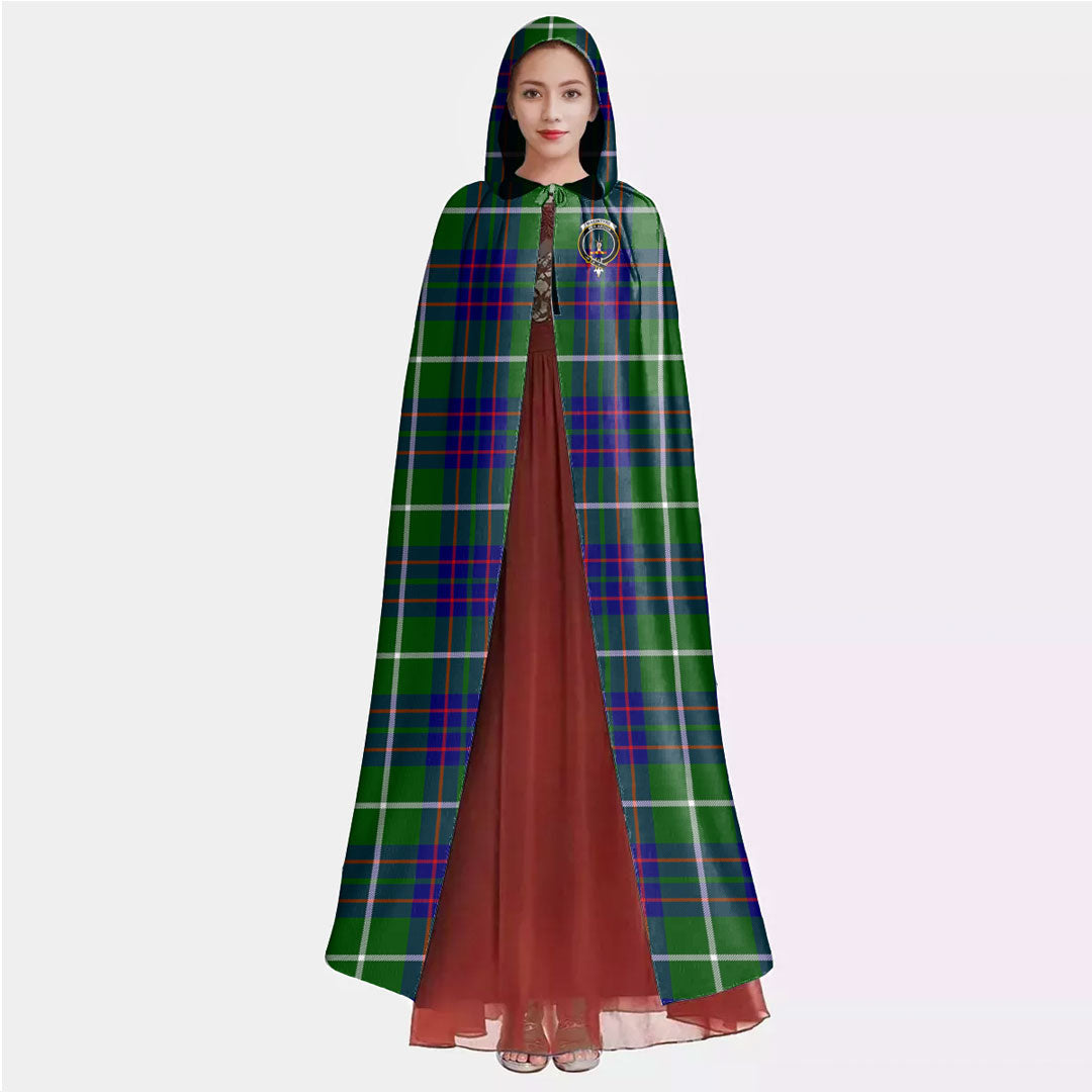 MacIntyre Hunting Modern Tartan Crest Hooded Cloak